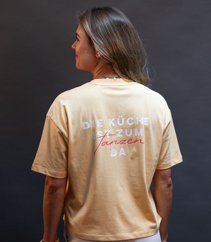 Cropped T-Shirt "Die Küche ist zum Tanzen da"