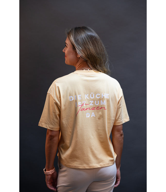 Cropped T-Shirt "Die Küche ist zum Tanzen da"