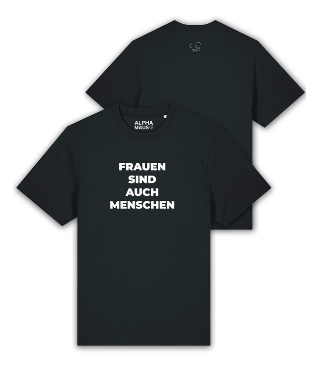 T-Shirt "Frauen sind auch Menschen" oversized
