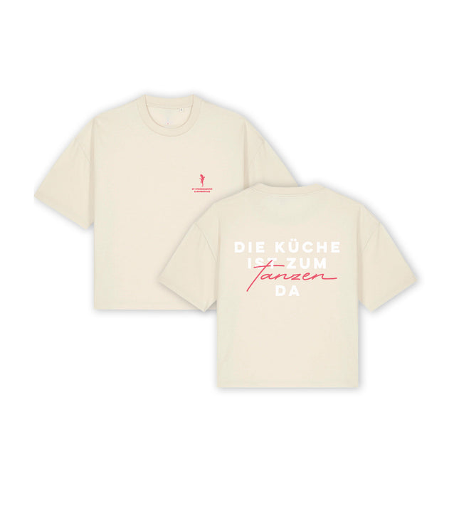 Cropped T-Shirt "Die Küche ist zum Tanzen da"